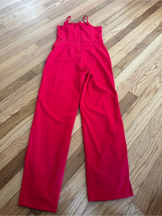Jemma Pants - Sleeveless Red Wide-Leg Jumpsuit with Spaghetti Straps